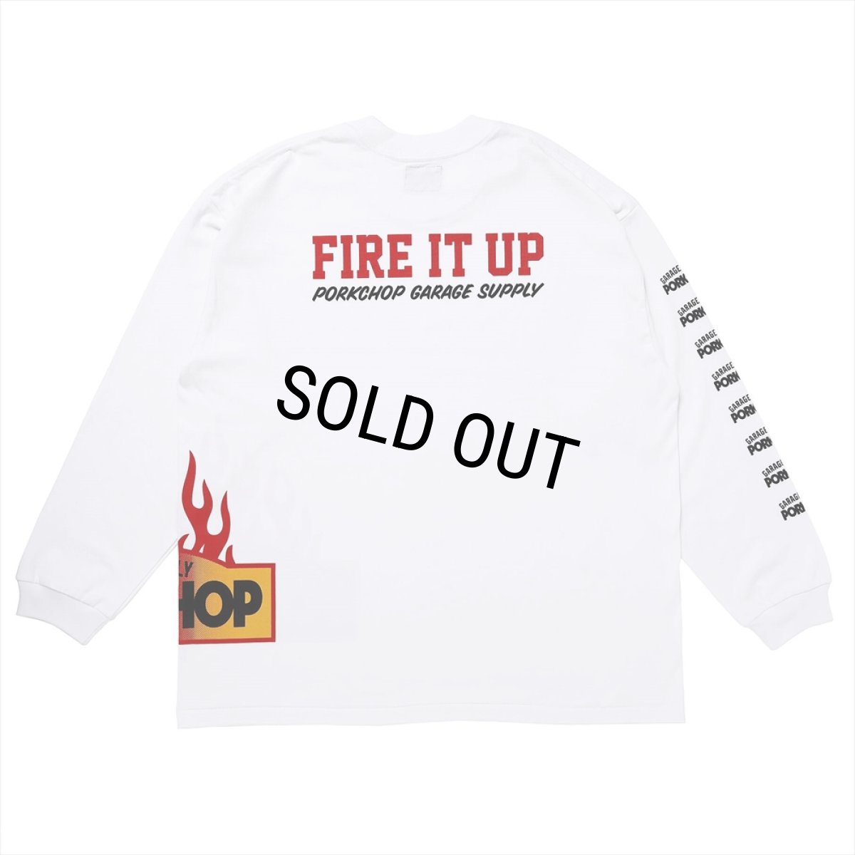 画像2: PORKCHOP/FIRE BLOCK MULTI L/S TEE（WHITE）［プリント長袖T-23秋冬］ (2)