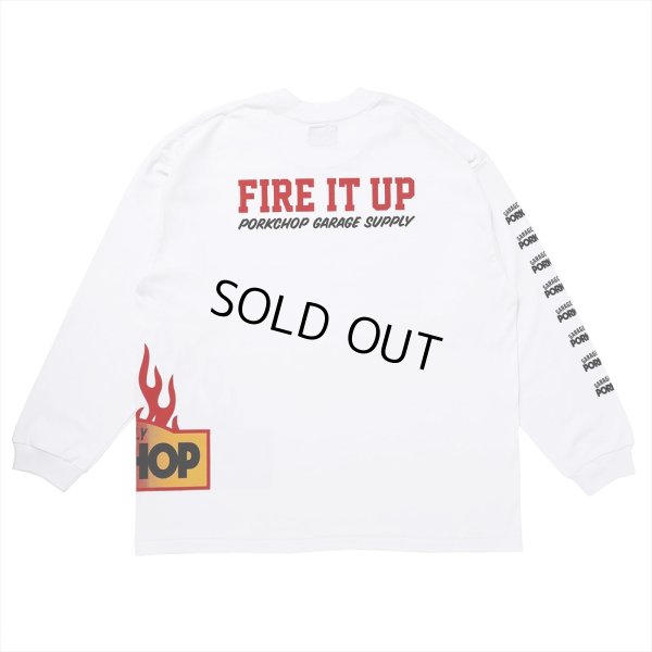 画像2: PORKCHOP/FIRE BLOCK MULTI L/S TEE（WHITE）［プリント長袖T-23秋冬］