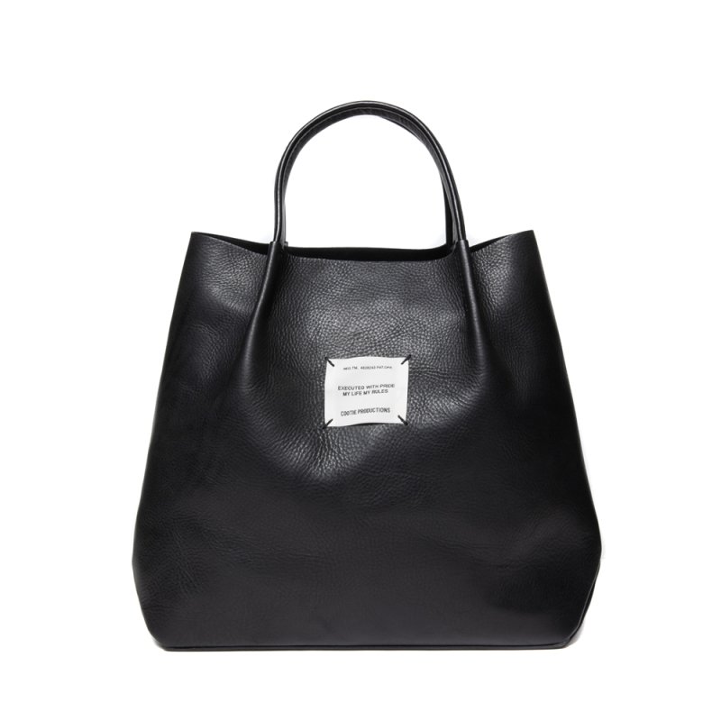 画像1: COOTIE PRODUCTIONS/Leather Tote Bag（Black）［レザートートバッグ-23秋冬］