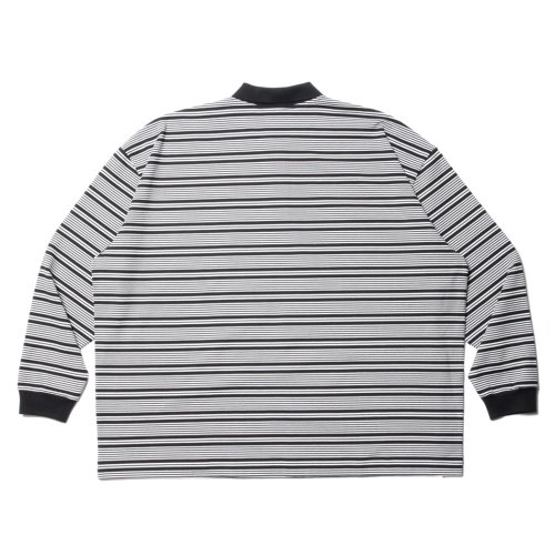 他の写真2: COOTIE PRODUCTIONS/Supima Border Oversized L/S Polo（Black）［ボーダーオーバーサイズ長袖ポロ-23秋冬］