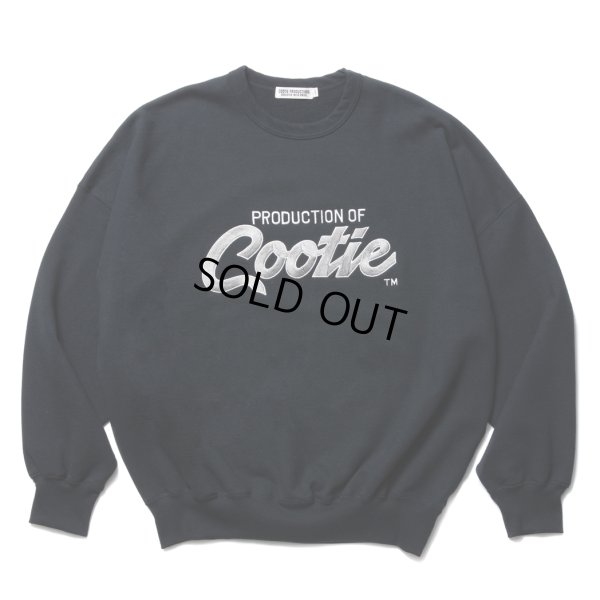 画像1: COOTIE PRODUCTIONS/Embroidery Sweat Crew（PRODUCTION OF COOTIE）（Black）［スウェットクルー-23秋冬］