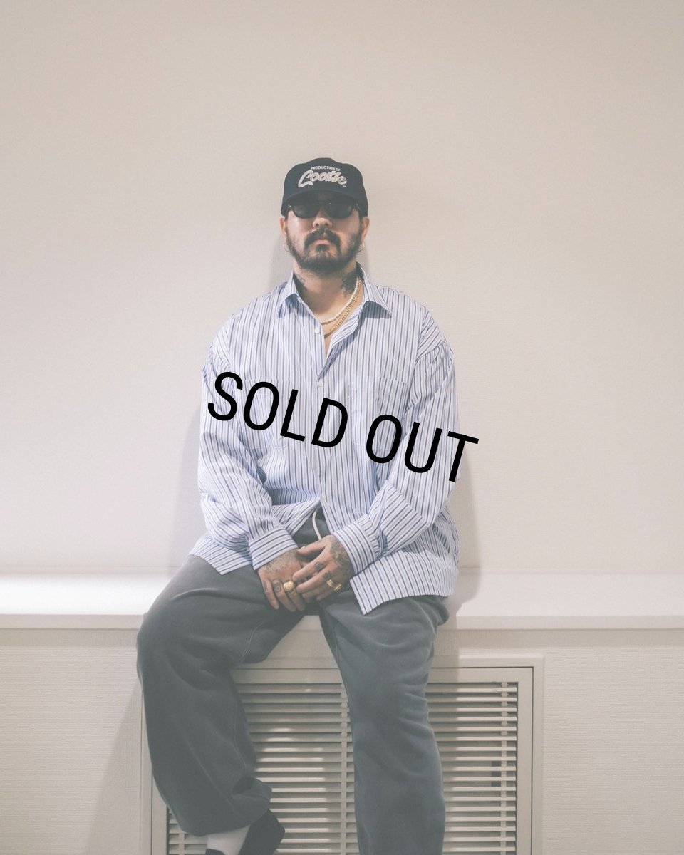 画像3: COOTIE PRODUCTIONS/Stripe Broad L/S Shirt（THOMAS MASON）（White）［ストライプブロードシャツ-23秋冬］ (3)