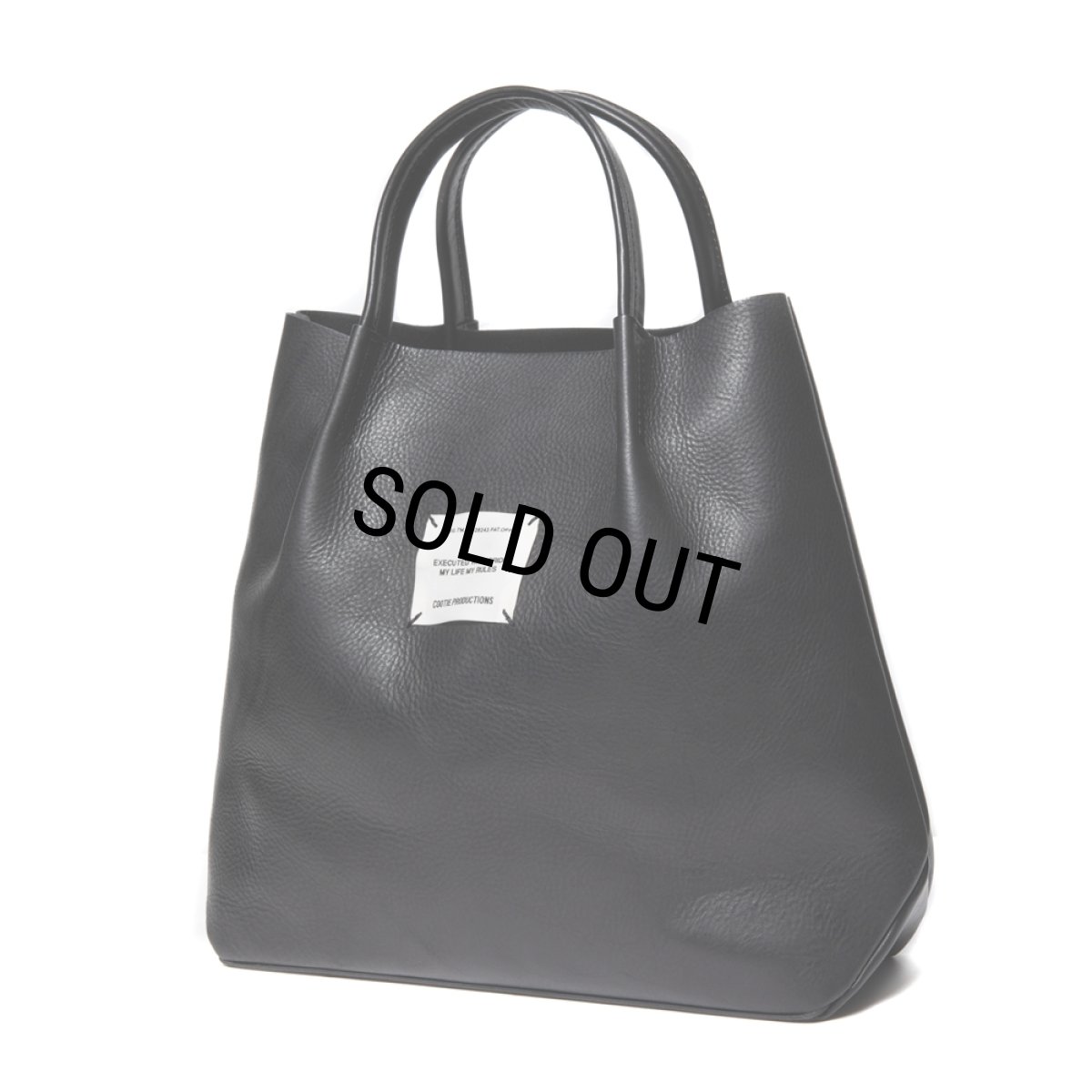 画像2: COOTIE PRODUCTIONS/Leather Tote Bag（Black）［レザートートバッグ-23秋冬］ (2)