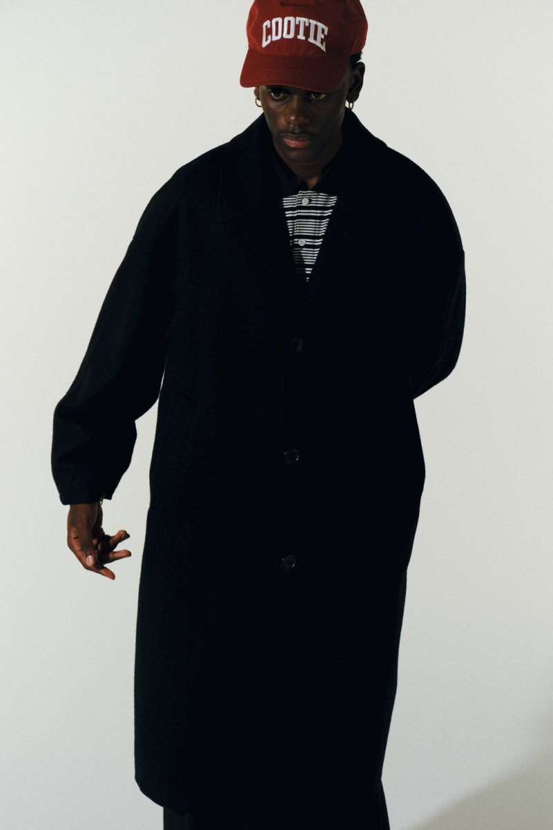 画像3: COOTIE PRODUCTIONS/Supima Border Oversized L/S Polo（Black）［ボーダーオーバーサイズ長袖ポロ-23秋冬］