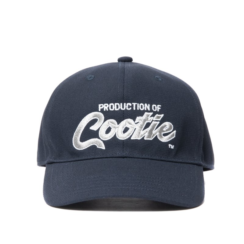 画像1: COOTIE PRODUCTIONS/Embroidery T/C Gabardine 6 Panel Cap（PRODUCTION OF COOTIE）（Navy）［6パネルキャップ-23秋冬］