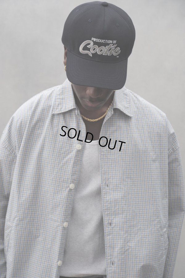画像4: COOTIE PRODUCTIONS/Embroidery T/C Gabardine 6 Panel Cap（PRODUCTION OF COOTIE）（Black）［6パネルキャップ-23秋冬］