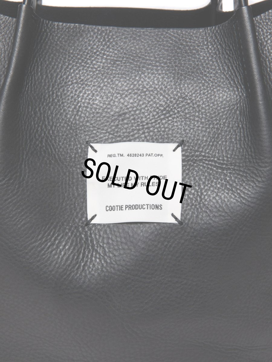 画像4: COOTIE PRODUCTIONS/Leather Tote Bag（Black）［レザートートバッグ-23秋冬］ (4)