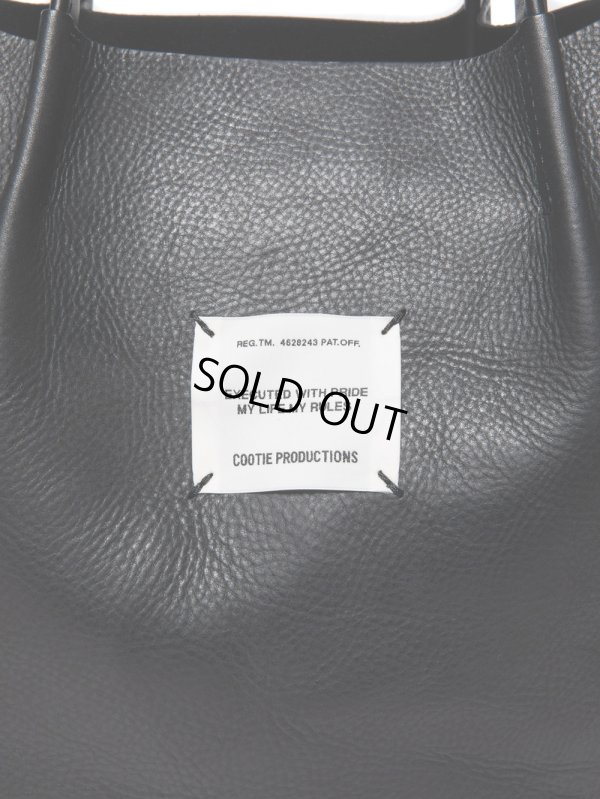 画像4: COOTIE PRODUCTIONS/Leather Tote Bag（Black）［レザートートバッグ-23秋冬］