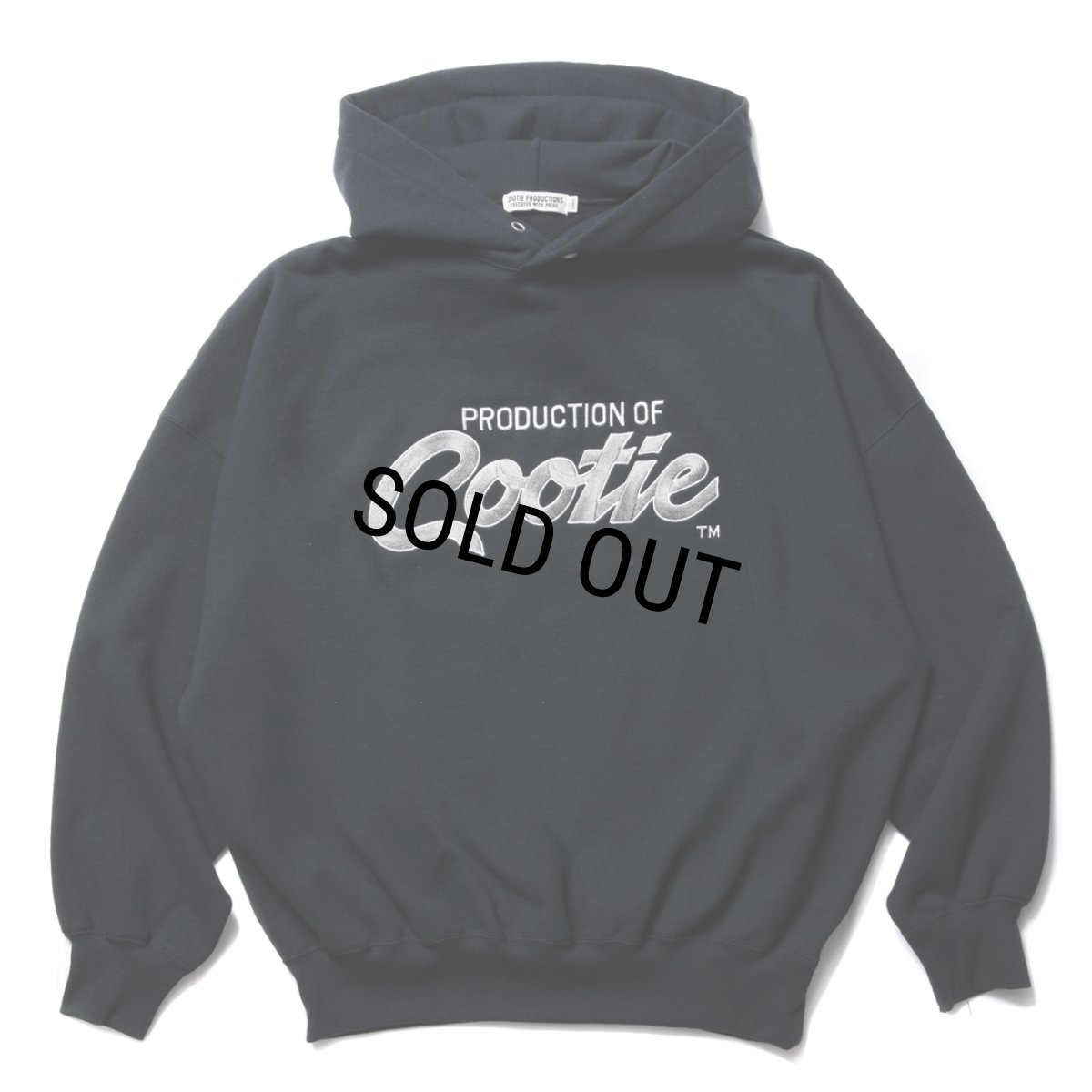 画像1: COOTIE PRODUCTIONS/Embroidery Sweat Hoodie（PRODUCTION OF COOTIE）（Black）［スウェットフーディー-23秋冬］ (1)