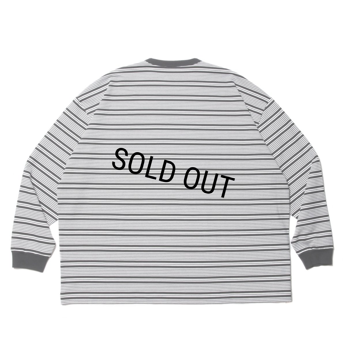 画像2: COOTIE PRODUCTIONS/Supima Border Oversized L/S Tee（Black）［ボーダーオーバーサイズ長袖T-23秋冬］ (2)