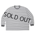 COOTIE PRODUCTIONS/Supima Border Oversized L/S Tee（Black）［ボーダーオーバーサイズ長袖T-23秋冬］