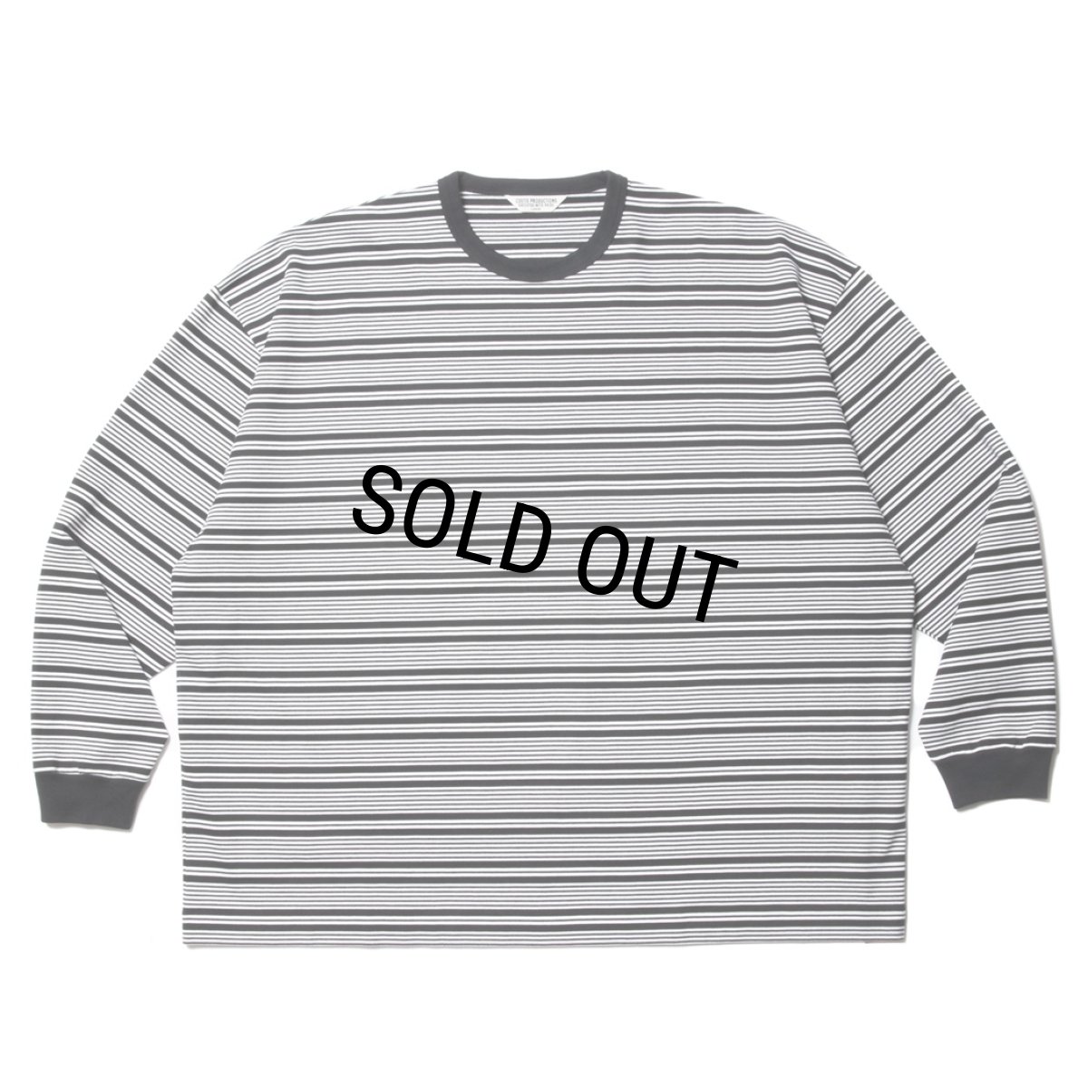 画像1: COOTIE PRODUCTIONS/Supima Border Oversized L/S Tee（Black）［ボーダーオーバーサイズ長袖T-23秋冬］ (1)