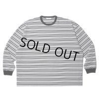 COOTIE PRODUCTIONS/Supima Border Oversized L/S Tee（Black）［ボーダーオーバーサイズ長袖T-23秋冬］