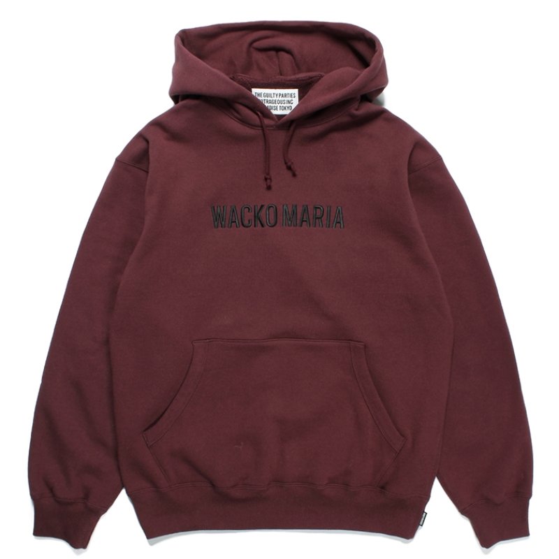 画像1: WACKO MARIA/MIDDLE WEIGHT PULL OVER HOODED SWEAT SHIRT（BURGUNDY）［プルオーバーパーカー-23秋冬］