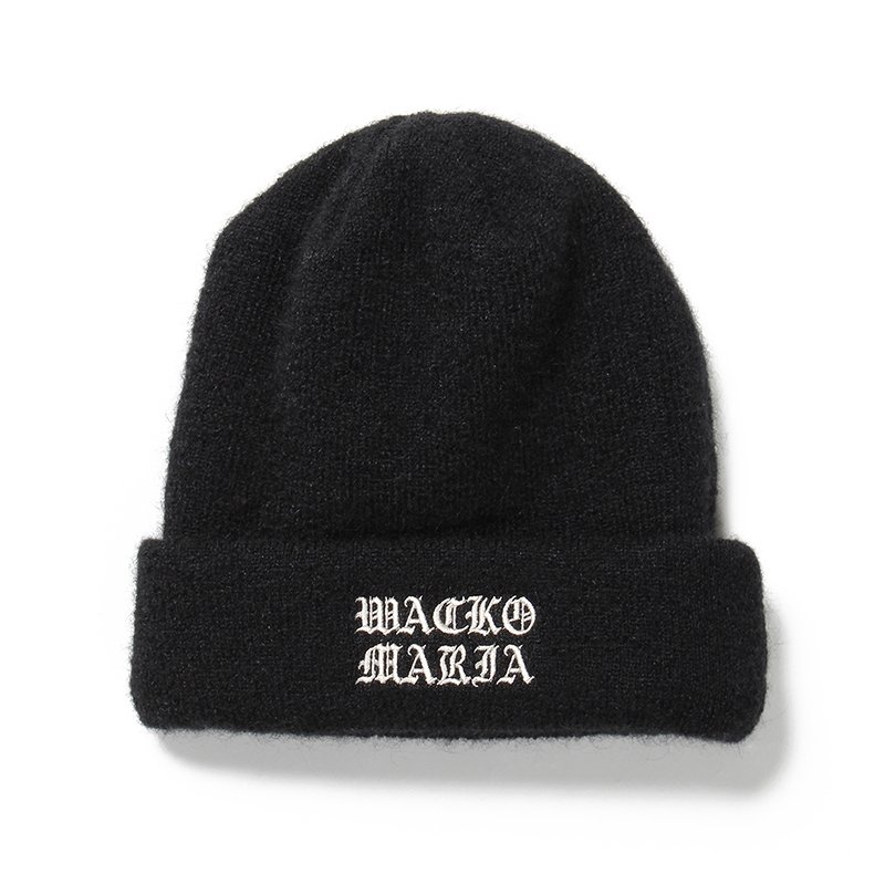 画像1: WACKO MARIA/MOHAIR KNIT CAP（TYPE-1）（BLACK）［モヘアニットキャップ-23秋冬］