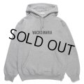 WACKO MARIA/MIDDLE WEIGHT PULL OVER HOODED SWEAT SHIRT（GRAY）［プルオーバーパーカー-23秋冬］