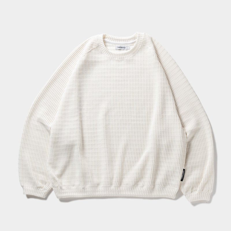 画像1: TIGHTBOOTH/MYSTERY GAUGE CREW KNIT（White） 【30%OFF】［ミステリーゲージクルーニット-23秋冬］