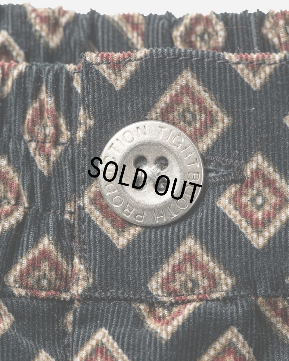 画像6: TIGHTBOOTH/RHOMBUS CORDUROY BAGGY SLACKS（Black）［コーデュロイバギースラックス-23秋冬］ (6)