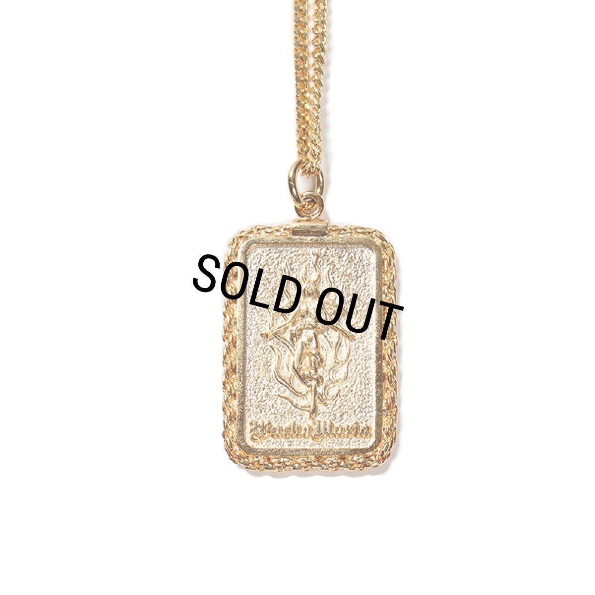 画像2: WACKO MARIA/PLATE NECKLACE（GOLD）［プレートネックレス-23秋冬］ (2)