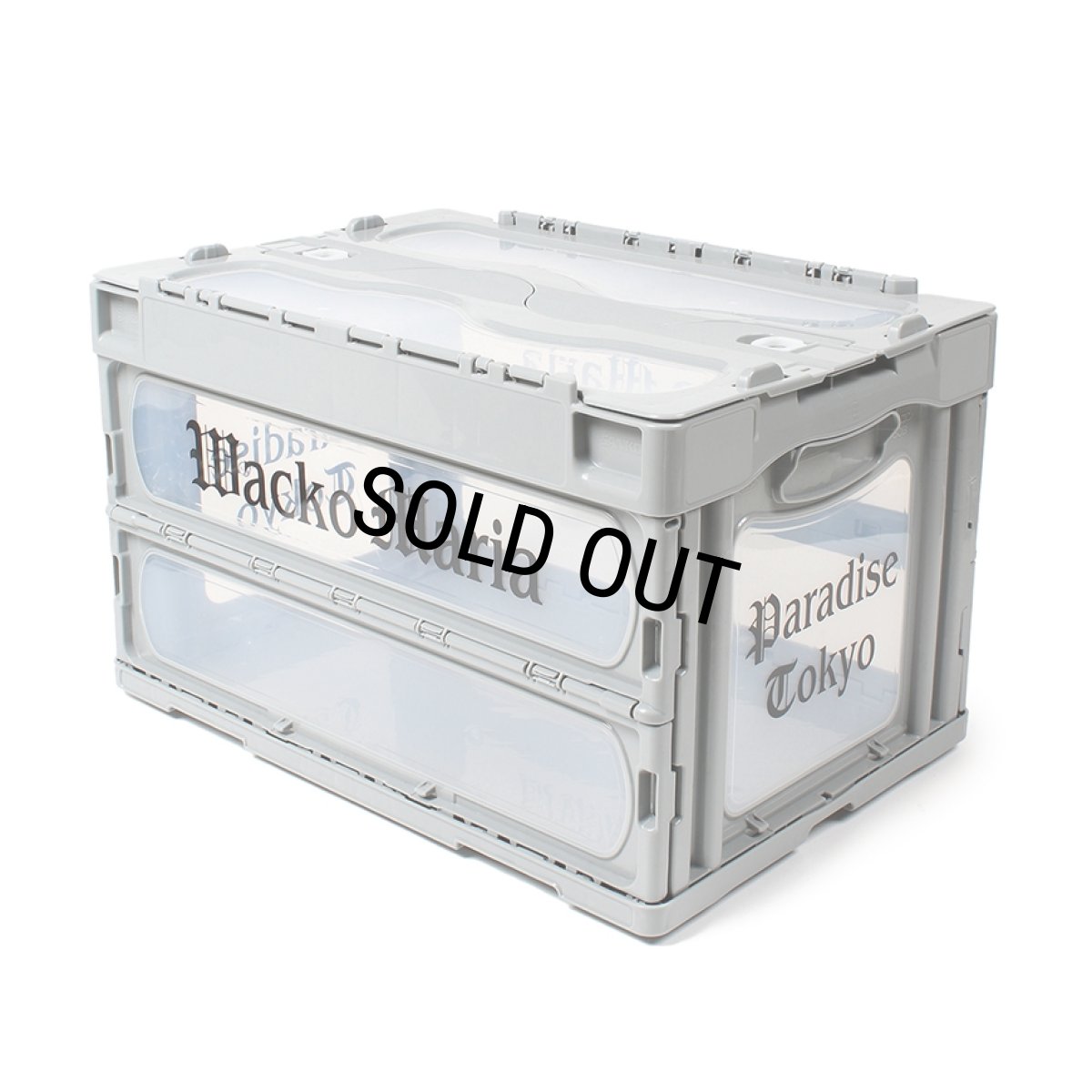 画像1: WACKO MARIA/FOLDABLE CONTAINER（GRAY/BLACK）［フォルダブルコンテナ-23秋冬］ (1)