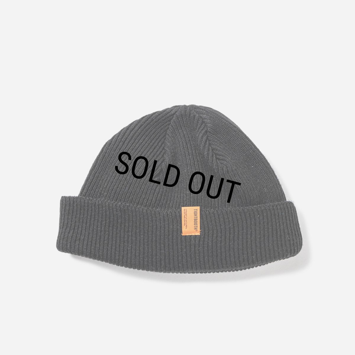 画像1: TIGHTBOOTH/TAG BEANIE（Black）［タグビーニー-23秋冬］ (1)