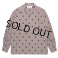 WACKO MARIA/DOTS OPEN COLLAR SHIRT（BROWN）［ドットオープンカラーシャツ-23秋冬］