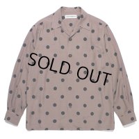 WACKO MARIA/DOTS OPEN COLLAR SHIRT（BROWN）［ドットオープンカラーシャツ-23秋冬］