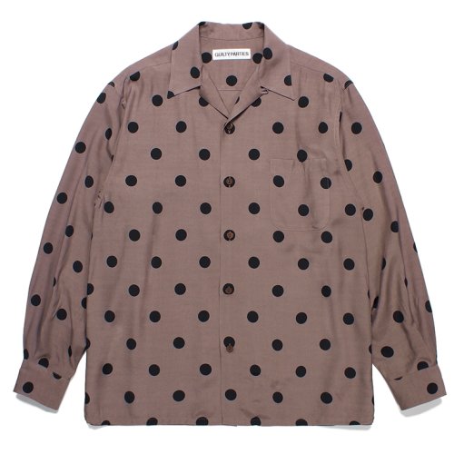 他の写真1: WACKO MARIA/DOTS OPEN COLLAR SHIRT（BROWN）［ドットオープンカラーシャツ-23秋冬］