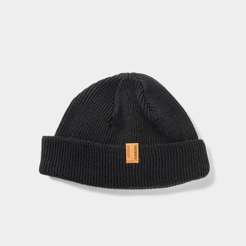 画像1: TIGHTBOOTH/TAG BEANIE（Black）［タグビーニー-23秋冬］