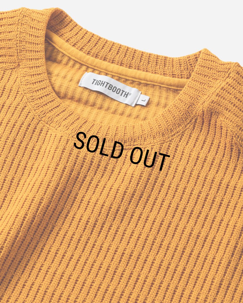 画像2: TIGHTBOOTH/MYSTERY GAUGE CREW KNIT（Mustard）［ミステリーゲージクルーニット-23秋冬］ (2)