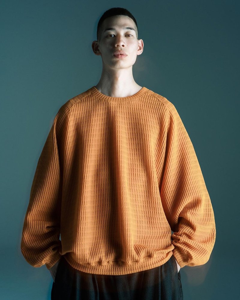 画像2: TIGHTBOOTH/MYSTERY GAUGE CREW KNIT（Mustard）［ミステリーゲージクルーニット-23秋冬］