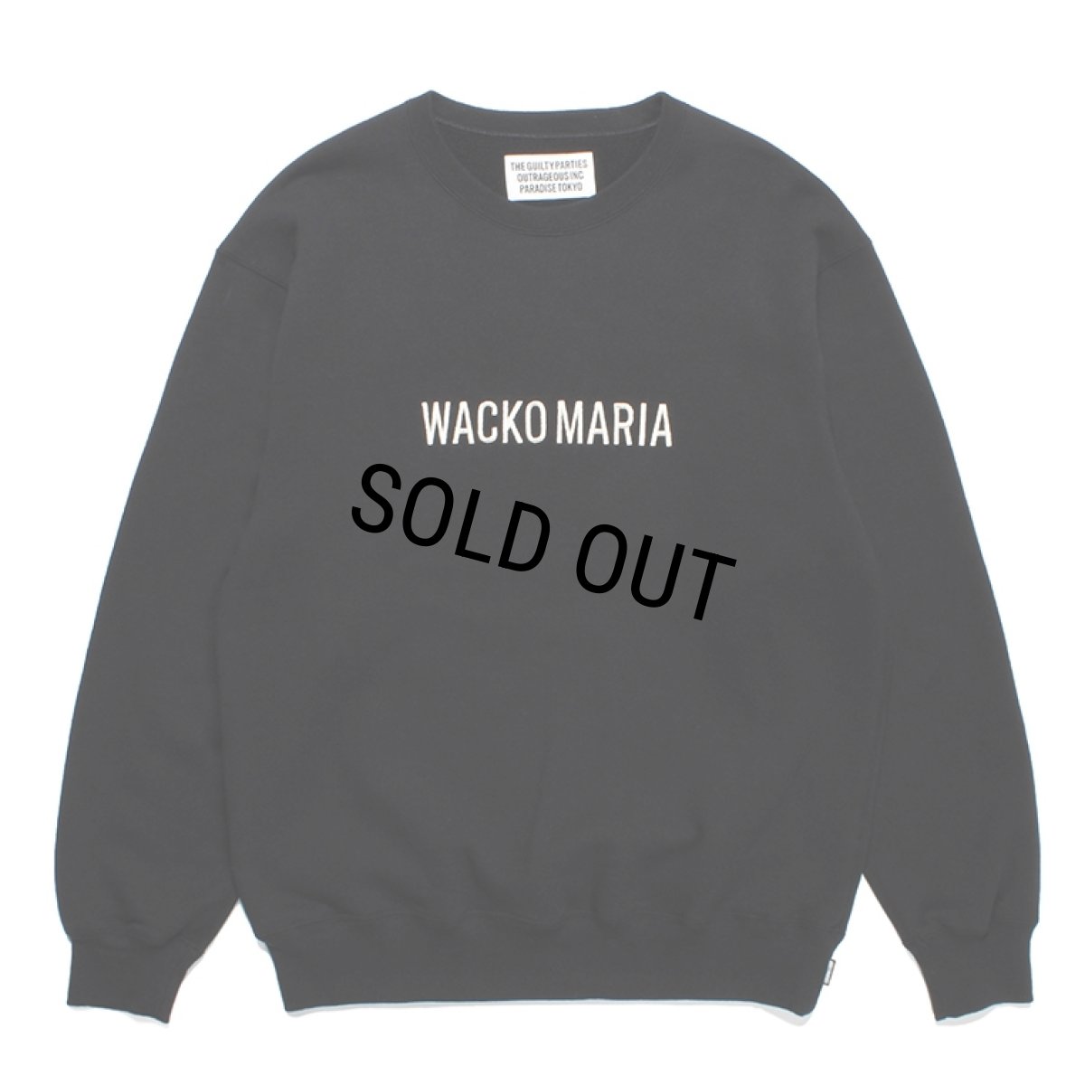 画像1: WACKO MARIA/MIDDLE WEIGHT CREW NECK SWEAT SHIRT（BLACK）［クルーネックスウェット-23秋冬］ (1)