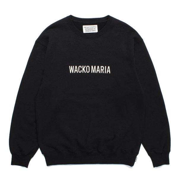 画像1: WACKO MARIA/MIDDLE WEIGHT CREW NECK SWEAT SHIRT（BLACK）［クルーネックスウェット-23秋冬］