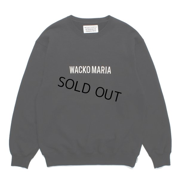 画像1: WACKO MARIA/MIDDLE WEIGHT CREW NECK SWEAT SHIRT（BLACK）［クルーネックスウェット-23秋冬］