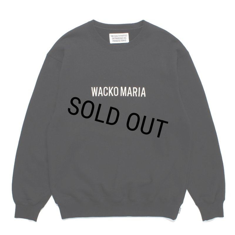 WACKO MARIA/MIDDLE WEIGHT CREW NECK SWEAT SHIRT（BLACK）［クルー