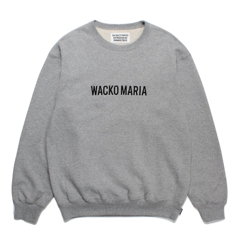画像1: WACKO MARIA/MIDDLE WEIGHT CREW NECK SWEAT SHIRT（GRAY）［クルーネックスウェット-23秋冬］
