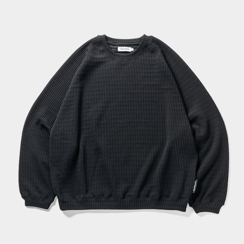 画像1: TIGHTBOOTH/MYSTERY GAUGE CREW KNIT（Black）［ミステリーゲージクルーニット-23秋冬］