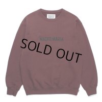 WACKO MARIA/MIDDLE WEIGHT CREW NECK SWEAT SHIRT（BURGUNDY）［クルーネックスウェット-23秋冬］