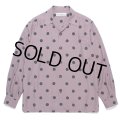 WACKO MARIA/DOTS OPEN COLLAR SHIRT（PURPLE）［ドットオープンカラーシャツ-23秋冬］