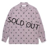 WACKO MARIA/DOTS OPEN COLLAR SHIRT（PURPLE）［ドットオープンカラーシャツ-23秋冬］