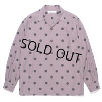 WACKO MARIA/DOTS OPEN COLLAR SHIRT（PURPLE）［ドットオープンカラーシャツ-23秋冬］