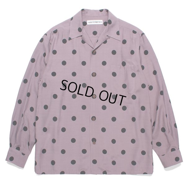 画像1: WACKO MARIA/DOTS OPEN COLLAR SHIRT（PURPLE）［ドットオープンカラーシャツ-23秋冬］