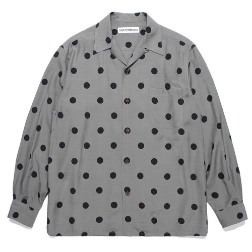 他の写真1: WACKO MARIA/DOTS OPEN COLLAR SHIRT（GRAY）［ドットオープンカラーシャツ-23秋冬］