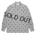 WACKO MARIA/DOTS OPEN COLLAR SHIRT（GRAY）［ドットオープンカラーシャツ-23秋冬］