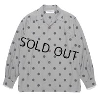 WACKO MARIA/DOTS OPEN COLLAR SHIRT（GRAY）［ドットオープンカラーシャツ-23秋冬］