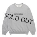 WACKO MARIA/MIDDLE WEIGHT CREW NECK SWEAT SHIRT（GRAY）［クルーネックスウェット-23秋冬］