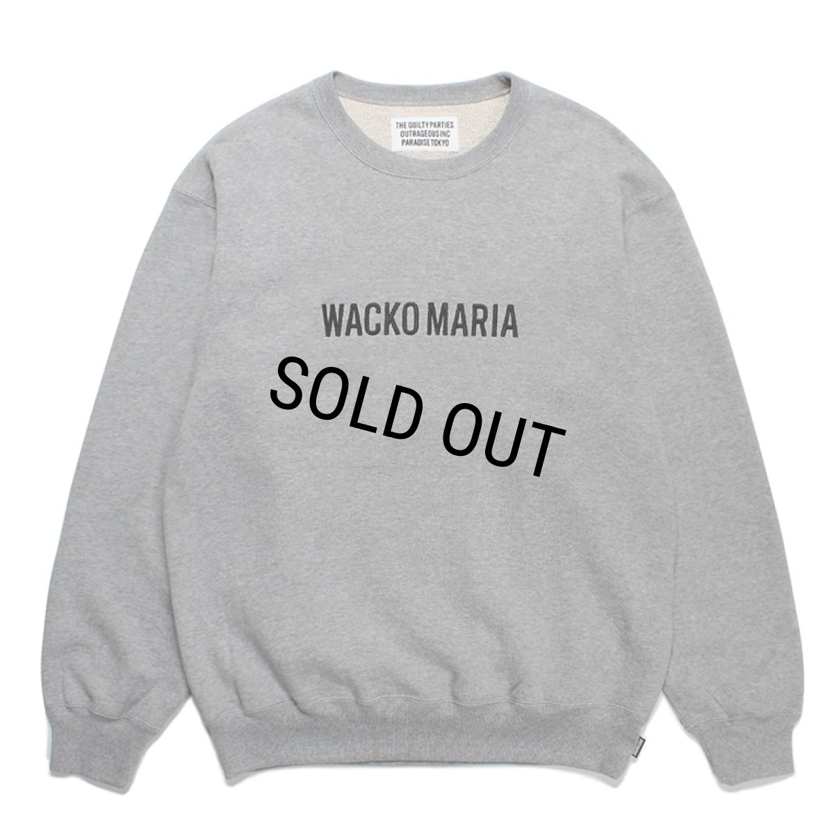 画像1: WACKO MARIA/MIDDLE WEIGHT CREW NECK SWEAT SHIRT（GRAY）［クルーネックスウェット-23秋冬］ (1)