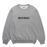 WACKO MARIA/MIDDLE WEIGHT CREW NECK SWEAT SHIRT（GRAY）［クルーネックスウェット-23秋冬］