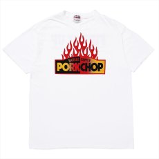 画像1: PORKCHOP/FIRE BLOCK POCKET TEE（WHITE）［プリントポケT-23秋冬］ (1)