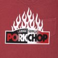 画像3: PORKCHOP/FIRE BLOCK POCKET TEE（CRIMSON RED）［プリントポケT-23秋冬］